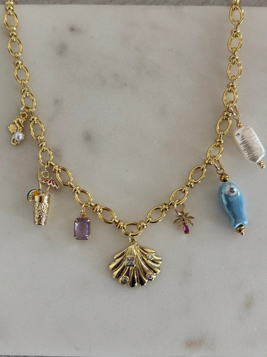 Coral Charm Necklaces