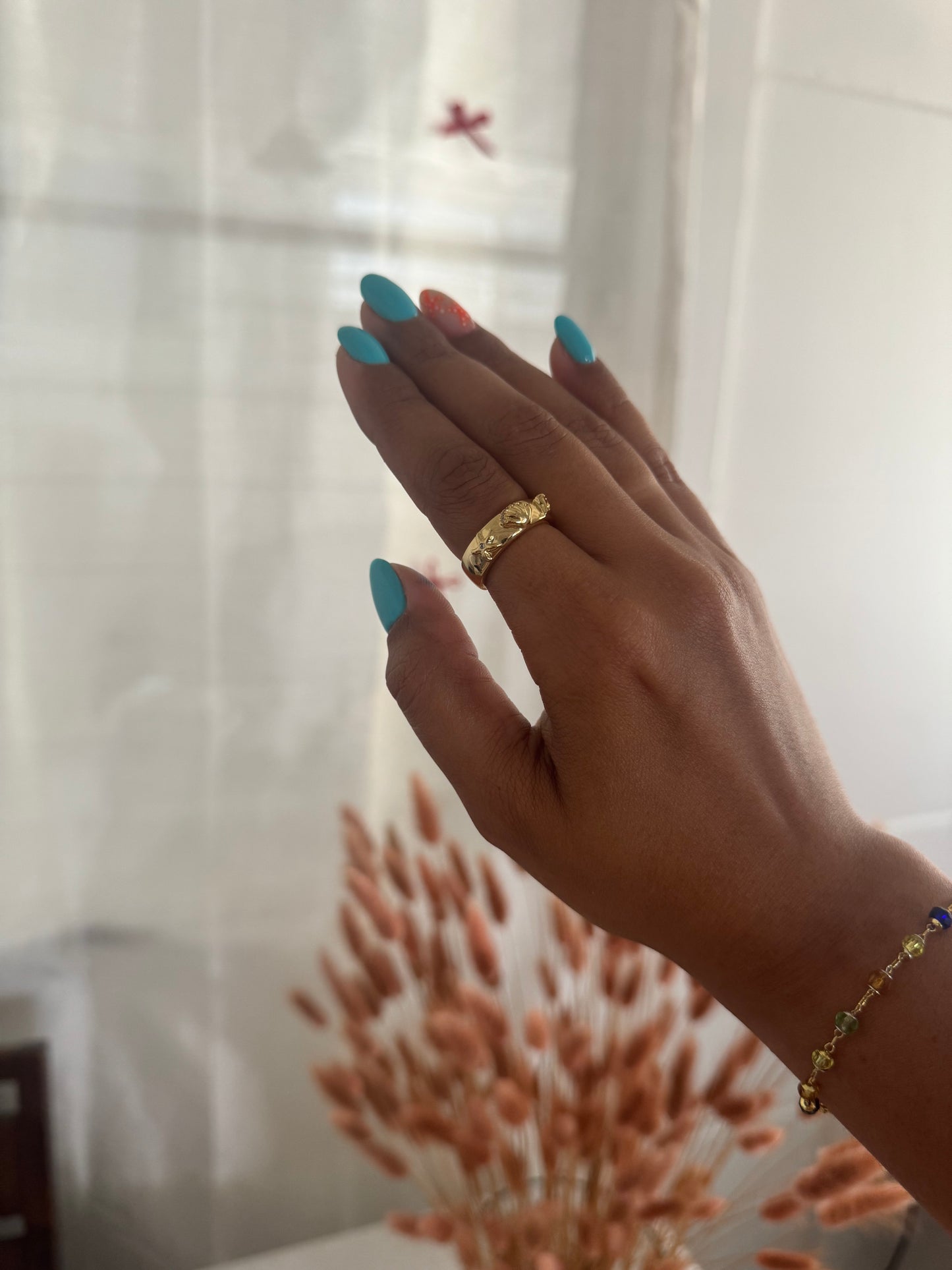 Chunky coral ring