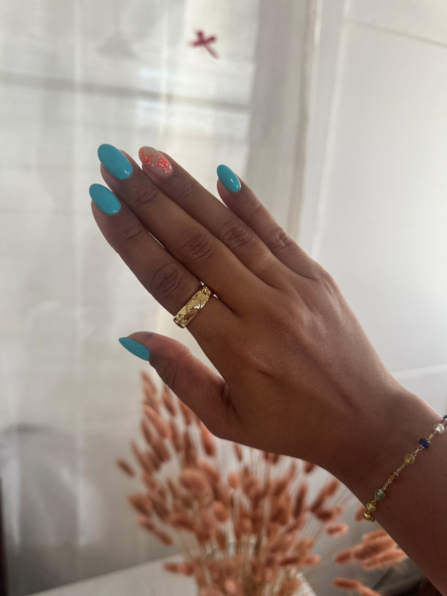 Chunky coral ring