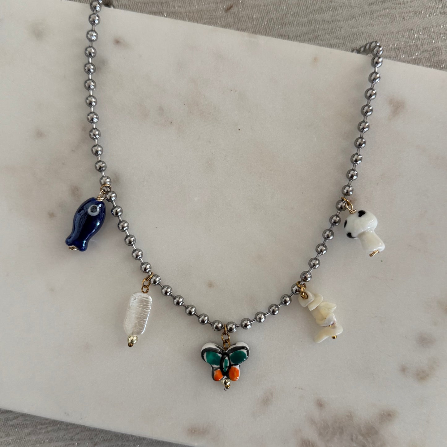 Summering charm necklaces